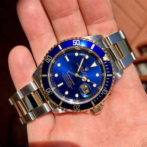 Rolex Submariner Date Blue Dial Steel Gold Box+Papers 16613 